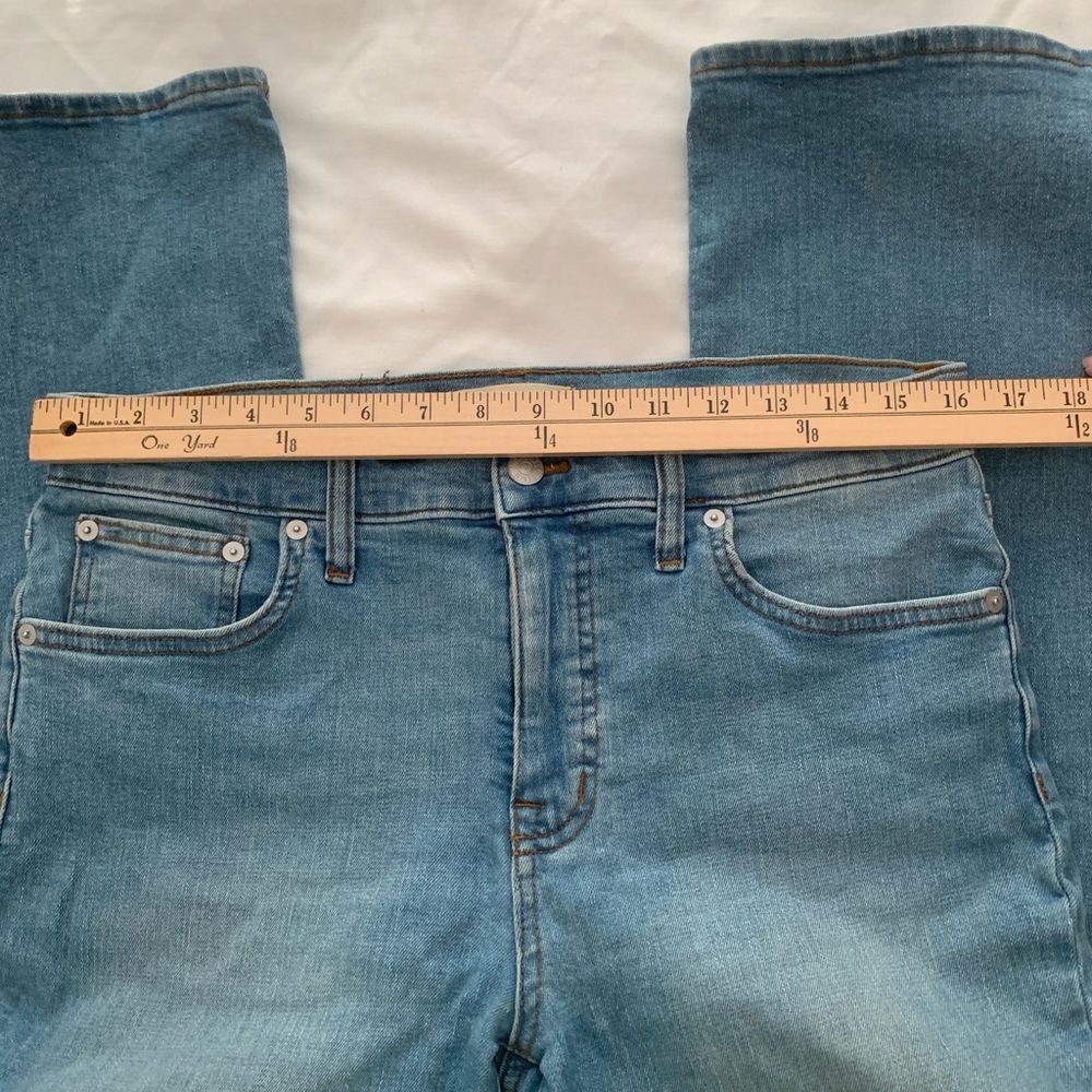 Madewell Mid Rise Kick Out Crop Flare Jeans Blue 29 - Picture 7 of 10